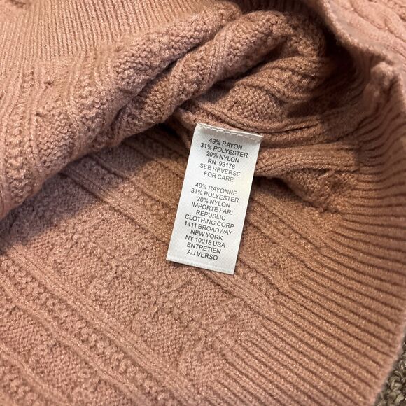 NWT TRUTH by Republic Textured Crewneck Peach Sweater Medium $88 New - Picture 8 of 8